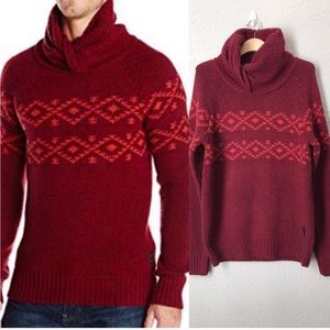 Scotch & Soda wool knit sweater shawl collar Sz LG